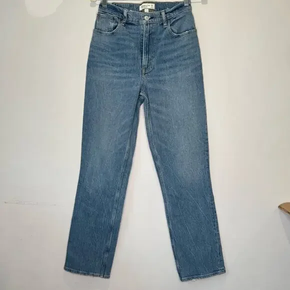 Abercrombie & Fitch Ultra High Rise 90s Straight Jean Vintage Comfort Stretch‎ - Picture 2 of 13